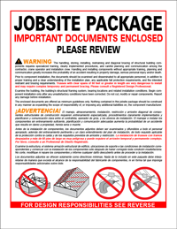 Jobsite Package Cover Sheet
